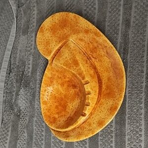 Retro Artist Ashtray handcrafted Gorgeous Orange and Yellow Tones KM Originals